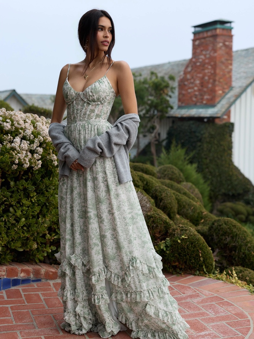 V Chapman Scarlette Dress in Sage